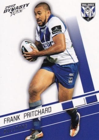 2012 NRL Dynasty Common Card - Base 037 Frank Pritchard Canterbury Bulldogs
