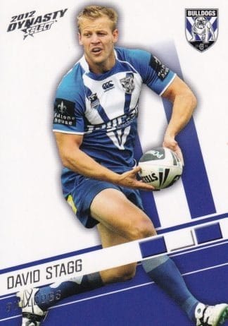 2012 NRL Dynasty Common Card - Base 038 David Stagg Canterbury Bulldogs