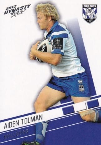 2012 NRL Dynasty Common Card - Base 039 Aiden Tolman Canterbury Bulldogs
