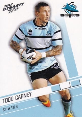 2012 NRL Dynasty Common Card - Base 042 Todd Carney Cronulla Sharks