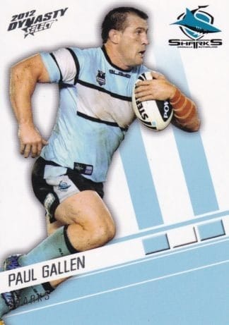2012 NRL Dynasty Common Card - Base 045 Paul Gallen Cronulla Sharks