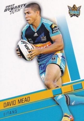 2012 NRL Dynasty Common Card - Base 059 David Mead Gold Coast Titans