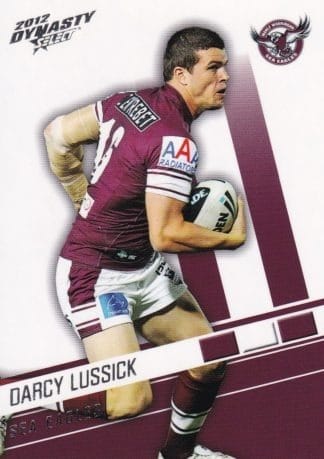 2012 NRL Dynasty Common Card - Base 071 Darcy Lussick Manly Sea Eagles