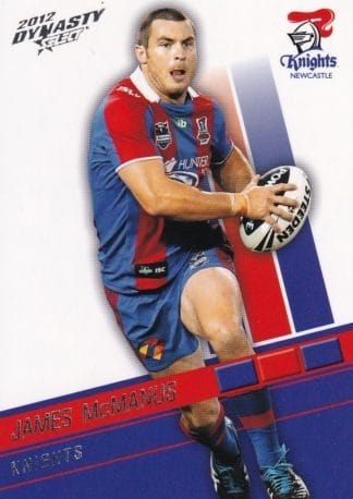 2012 NRL Dynasty Common Card - Base 096 James McManus Newcastle Knights