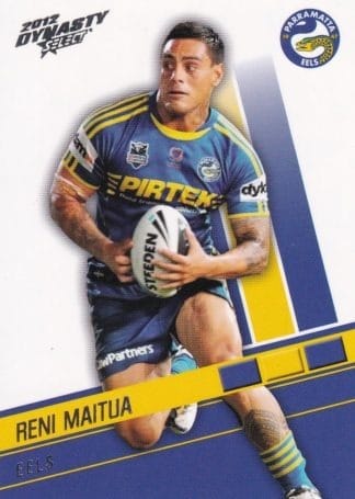2012 NRL Dynasty Common Card - Base 117 Reni Maitua Parramatta Eels