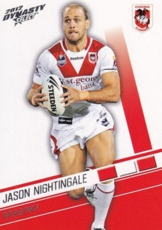 2012 NRL Dynasty Common Card - Base 143 Jason Nightingale St George Dragons