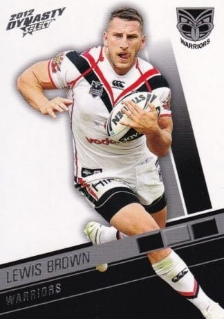 2012 NRL Dynasty Common Card - Base 173 Lewis Brown Warriors
