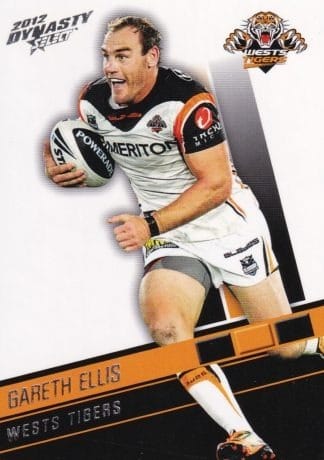 2012 NRL Dynasty Common Card - Base 186 Gareth Ellis Wests Tigers
