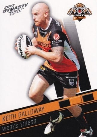 2012 NRL Dynasty Common Card - Base 189 Keith Galloway Wests Tigers