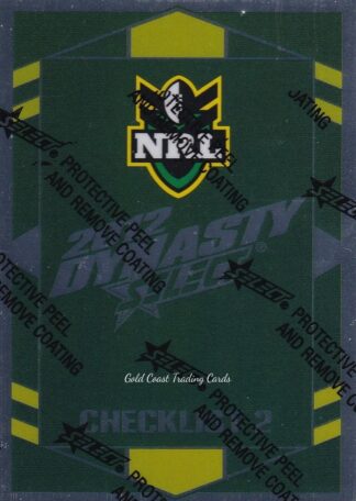 2012 NRL Dynasty Silver Parallel - SP002 Checklist #2