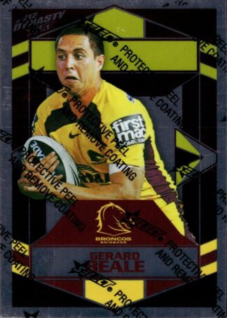 2012 NRL Dynasty Silver Parallel - SP005 Gerard Beale Brisbane Broncos