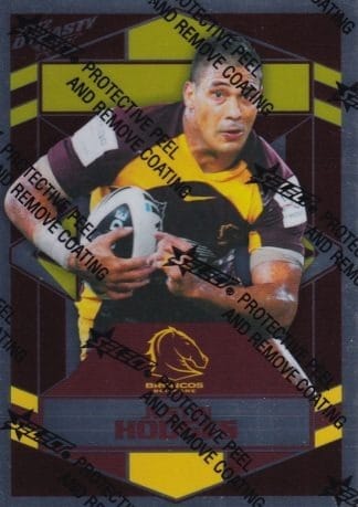 2012 NRL Dynasty Silver Parallel - SP009 Justin Hodges Brisbane Broncos