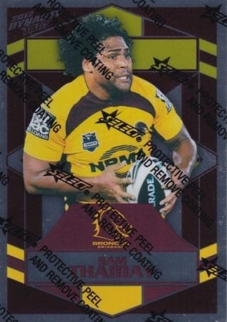2012 NRL Dynasty Silver Parallel - SP015 Sam Thaiday Brisbane Broncos
