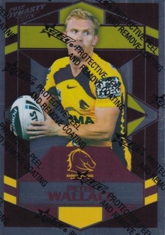 2012 NRL Dynasty Silver Parallel - SP016 Peter Wallace Brisbane Broncos