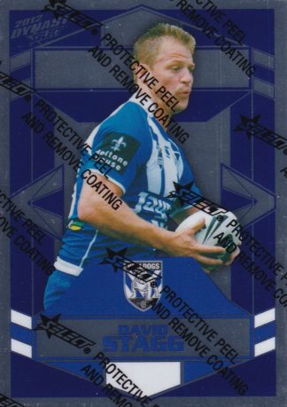 2012 NRL Dynasty Silver Parallel - SP038 David Stagg Canterbury Bulldogs