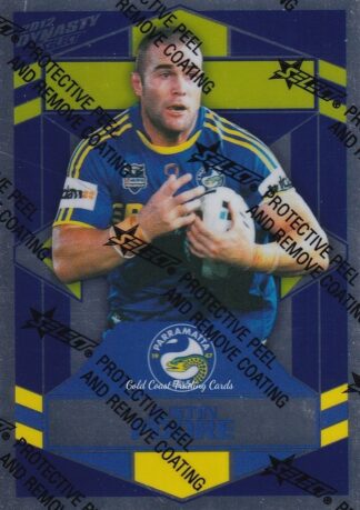 2012 NRL Dynasty Silver Parallel - SP121 Justin Poore Parramatta Eels