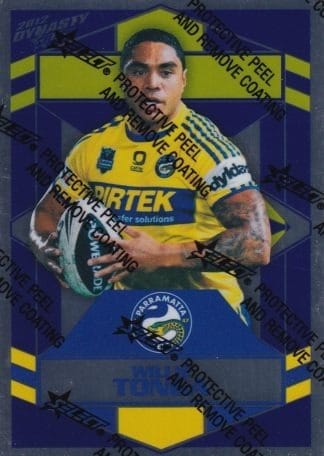 2012 NRL Dynasty Silver Parallel - SP124 Willie Tonga Parramatta Eels