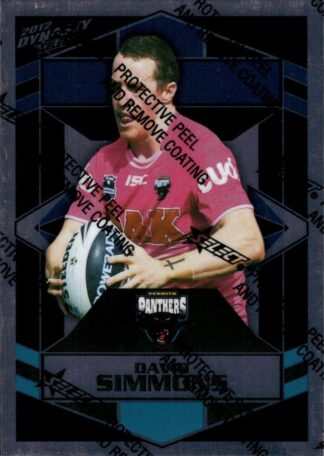 2012 NRL Dynasty Silver Parallel - SP133 David Simmons Penrith Panthers