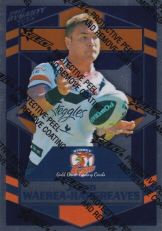 2012 NRL Dynasty Silver Parallel - SP172 Jared Waerea-Hargreaves Sydney Roosters