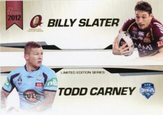 2012 NRL Limited Edition Case Card - LE2 Billy Slater & Todd Carney