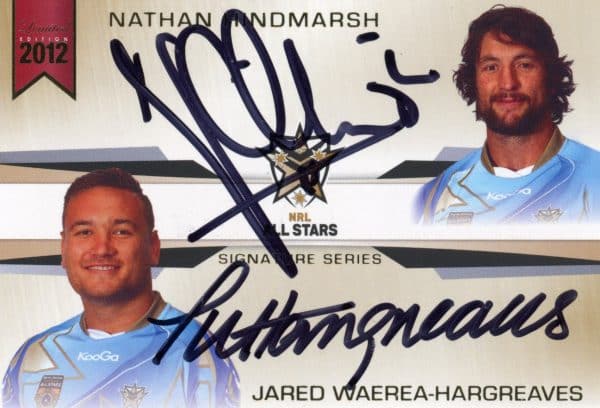 2012 NRL Limited Edition Double Signature - SS7 Nathan Hindmarsh & Jared Waerea-Hargreaves