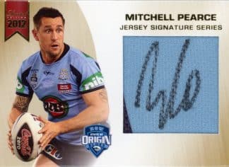 2012 NRL Limited Edition Jersey Signature - JSS3 Mitchell Pearce NSW State Of Origin