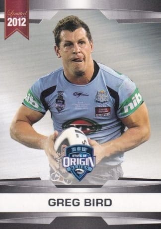 2012 NRL Limited Edition Common Cards - Base 25 Greg Bird NSW State Of Origin