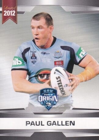 2012 NRL Limited Edition Common Cards - Base 28 Paul Gallen NSW State Of Origin