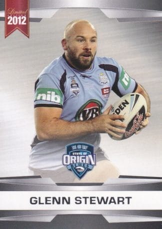 2012 NRL Limited Edition Common Cards - Base 33 Glenn Stewart NSW State Of Origin