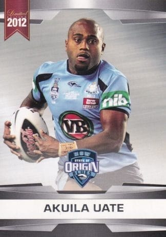 2012 NRL Limited Edition Common Cards - Base 35 Akuila Uate NSW State Of Origin