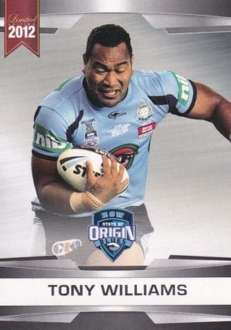 2012 NRL Limited Edition Common Cards - Base 36 Tony Williams NSW State Of Origin