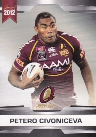 2012 NRL Limited Edition Common Cards - Base 37 Petero Civoniceva QLD State Of Origin