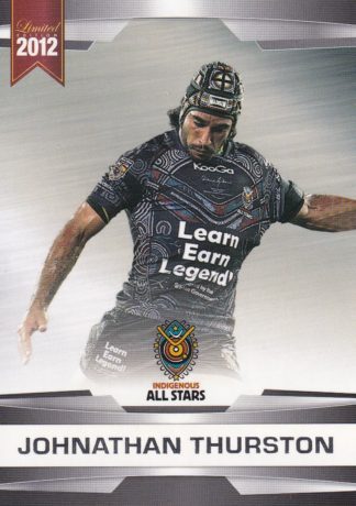 2012 NRL Limited Edition Common Cards - Base 59 Johnathan Thurston Indigenous All Stars