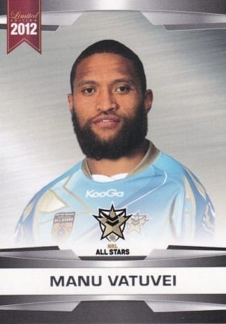 2012 NRL Limited Edition Common Cards - Base 71 Manu Vatuvei NRL All Stars