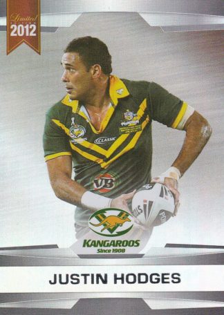 2012 NRL Limited Edition Parallel - P05 Justin Hodges Australia