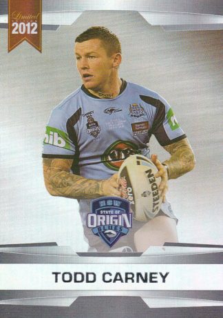 2012 NRL Limited Edition Parallel - P26 Todd Carney NSW State Of Origin