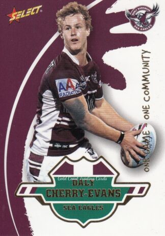 2012 NRL Select One Community Card - Card 2 Daly Cherry-Evans Manly Sea Eagles
