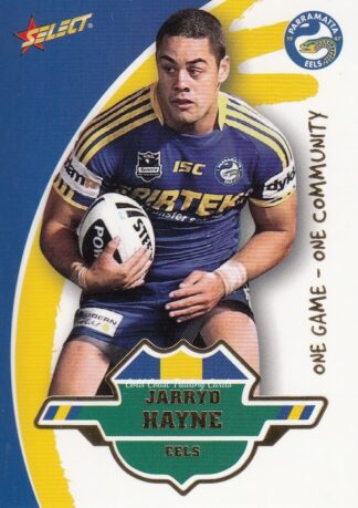 2012 NRL Select One Community Card - Card 5 Jarryd Hayne Parramatta Eels