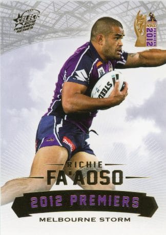 2012 NRL Premiers Set - PC18 Richie Fa'aoso Melbourne Storm