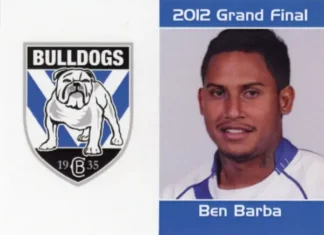 2012 NRL Grand Final Canterbury Bulldogs - Card 01 Ben Barba
