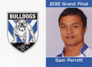 2012 NRL Grand Final Canterbury Bulldogs - Card 02 Sam Perrett
