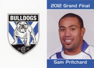2012 NRL Grand Final Canterbury Bulldogs - Card 11 Sam Pritchard