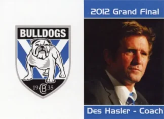 2012 NRL Grand Final Canterbury Bulldogs - Card 18 Des Hasler