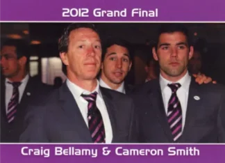 2012 NRL Grand Final Melbourne Storm - Card 21 Craig Bellamy & Cameron Smith