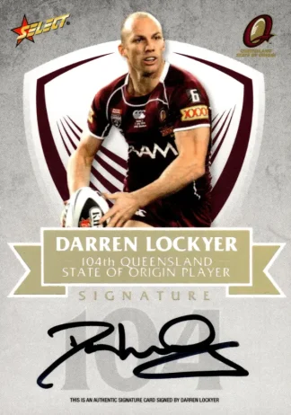 2012 NRL Select Tribute Signature Series - Darren Lockyer Queensland Maroons