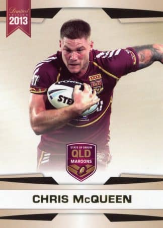 2013 NRL Limited Edition Common Card - Base 18 Chris McQueen QLD State Of Origin