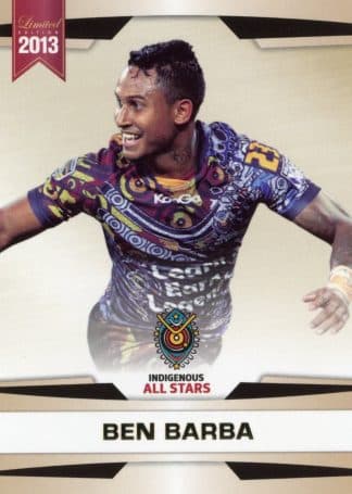 2013 NRL Limited Edition Common Card - Base 23 Ben Barba Indigenous All Stars
