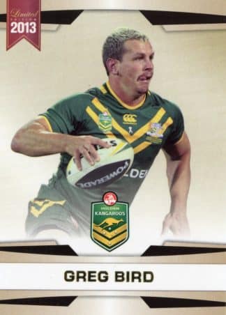 2013 NRL Limited Edition Common Card - Base 01 Greg Bird Australia