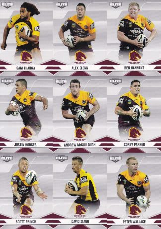 2013 NRL Elite Base Team Set - Brisbane Broncos