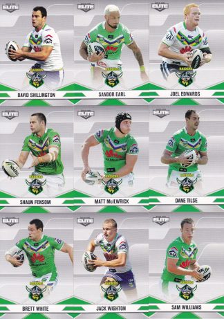 2013 NRL Elite Base Team Set - Canberra Raiders